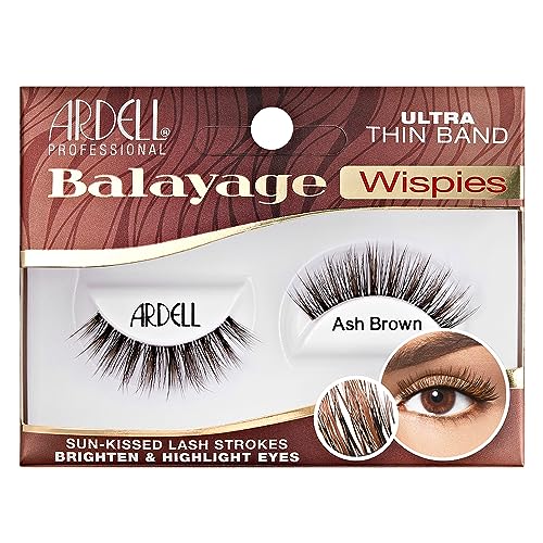 Ardell Balayage Wispies Ash Brown False Eyelashes, 1 Pair