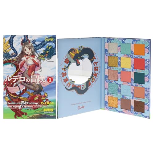 Rude Cosmetics Manga Collection Pressed Pigments and Shadows Palette - Adventures of Rudeko for Women - 0.77 oz Eye Shadow Beauty & Personal Care RUDE