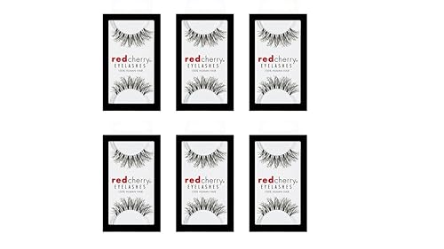 Red Cherry #WSP False Eyelashes (Pack of 6 Pairs) Beauty & Personal Care Red Cherry