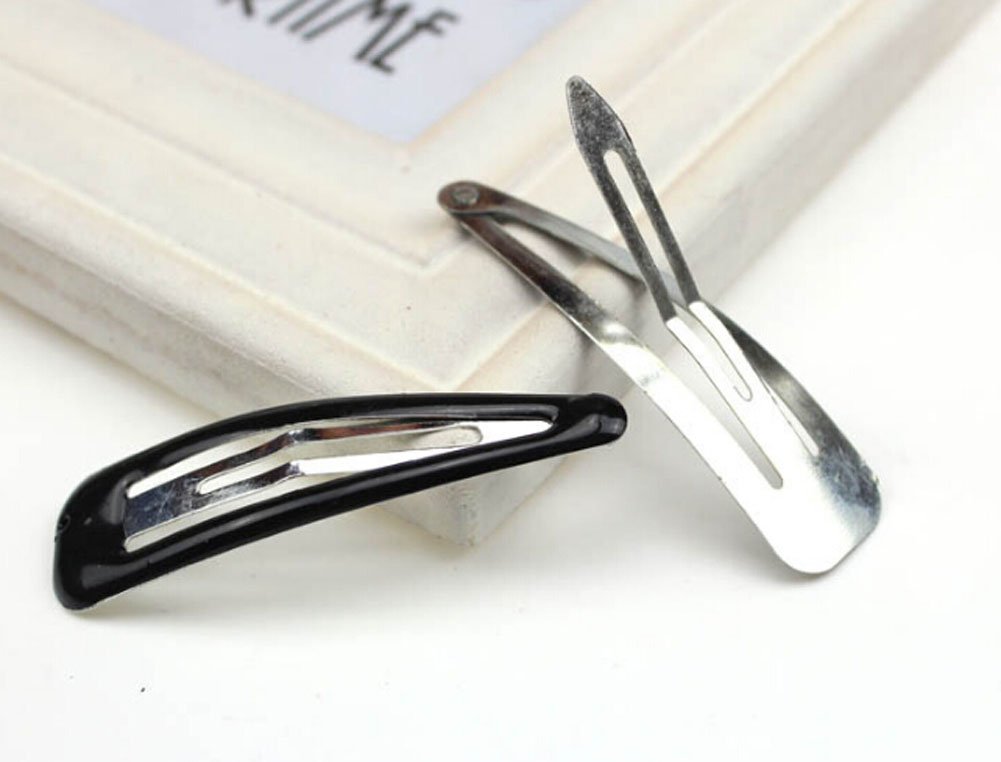 40Pcs Women Large Black BB Clip Scrub Side Clip Plastic Coated Metal Hair Clips About 6.7CM (2.6 '') Beauty & Personal Care Suoirblss