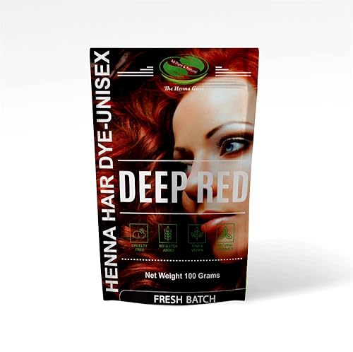 1 Pack Of Deep Red Henna Hair & Beard Color/Dye 100 Grams - Natural Hair Color, Plant-based Hair Dye - The Henna Guys Beauty & Personal Care The Henna Guys
