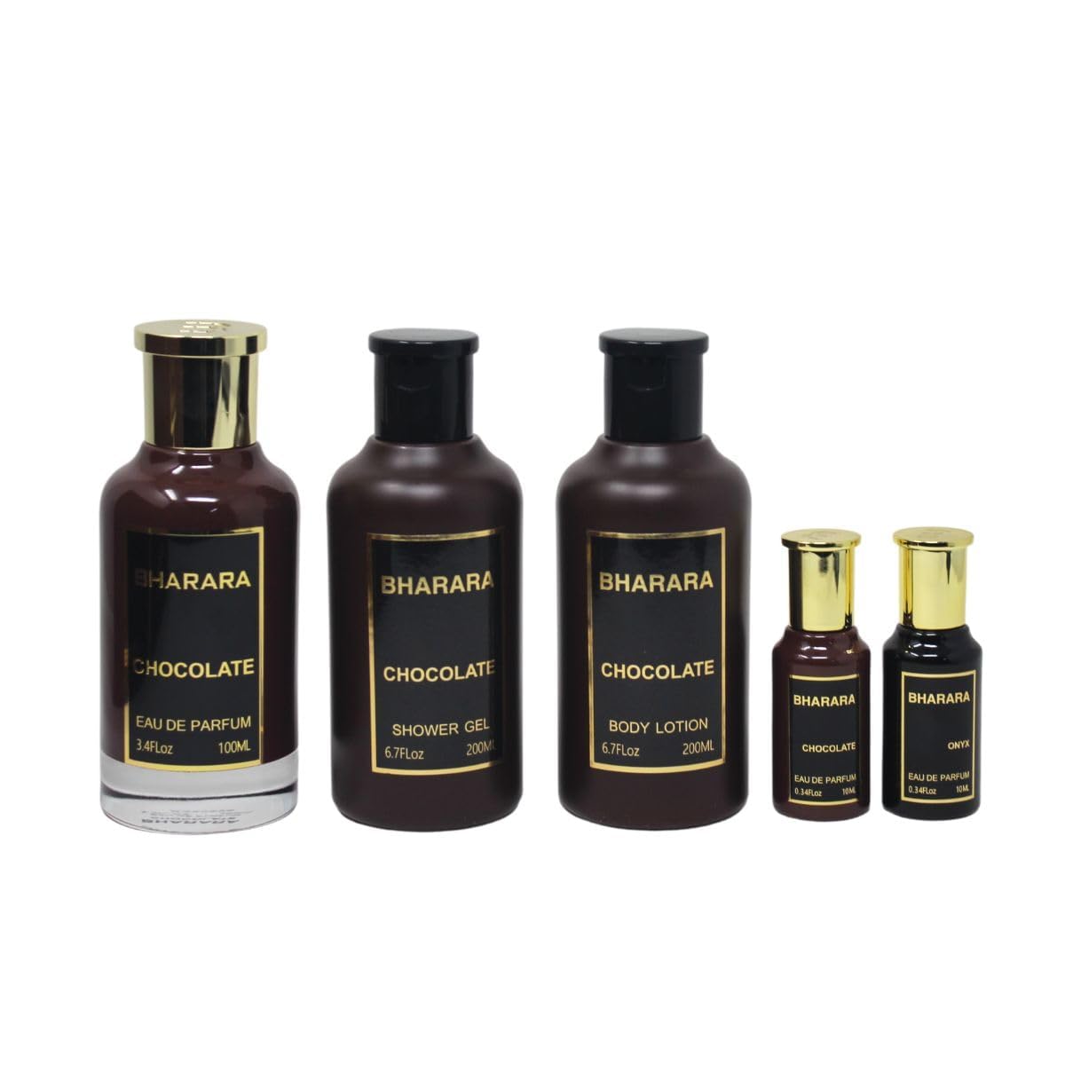 Bharara Chocolate Bath & Body Eau De Parfum 5 Pc Gift Set Unisex Beauty & Personal Care B Bharara