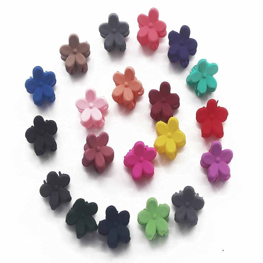 80 Piece Mini Hair Clips for Girls,Cute Candy Colors Flower Hair Pins for Toddlers Bangs Kids Children and Women Hair Bangs Little Clips Accessories Beauty & Personal Care Comelyjewel