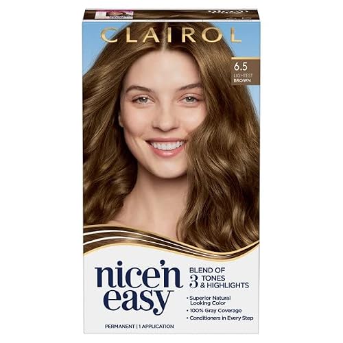 Clairol Nice 'n Easy Permanent Color 6.5 Natural Lightest Brown 1 ea (Pack of 3) Beauty & Personal Care Clairol