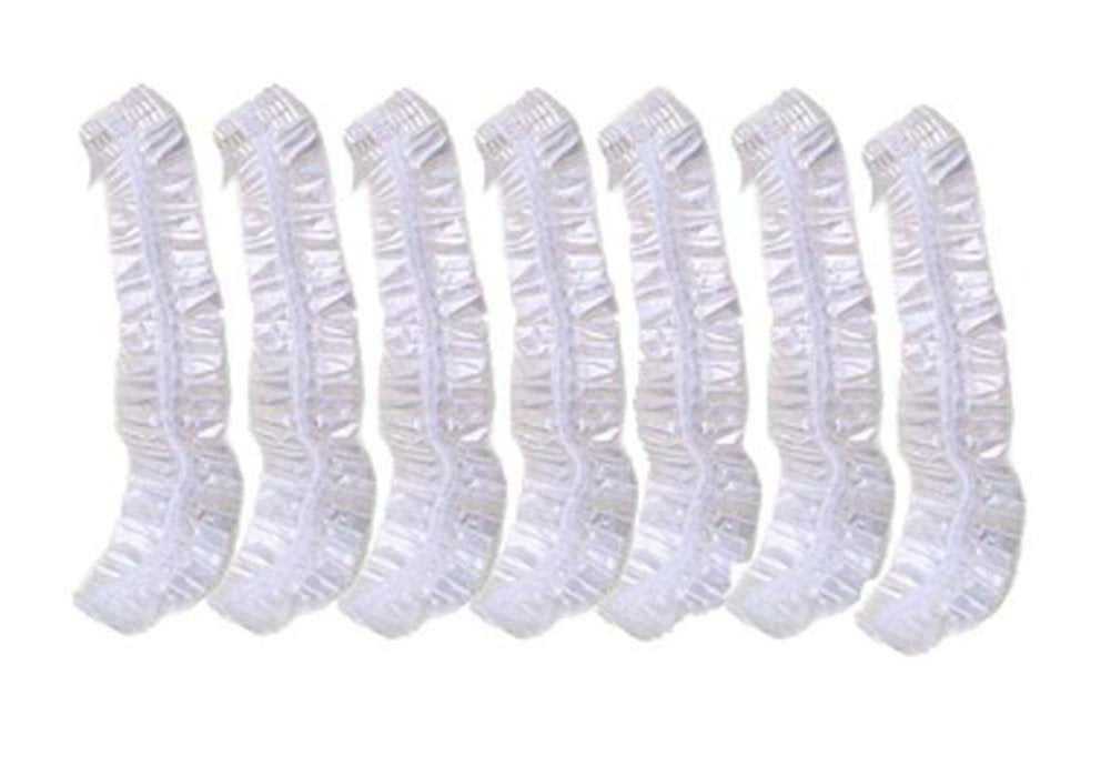 200 Pcs Disposable Plastic Shower Caps - Clear Shower Caps - Large Elastic Thick Bath Cap For Women Spa, Home Use, Hotel, Hair Salon and More Beauty and Personal Care Teensery