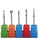 MZCMSL Diamond Cuticle Nail Drill Bits,5pcs Russian Manicure Drill Bits(Ball/Flame/Needle),3/32 Shank Cuticle Remover Bit Kit Beauty & Personal Care MZCMSL