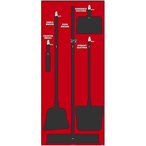 NMC SB105FG 5S Janitorial Shadow Board, Red/Black, 68"X30", ProSeriesAcrylic (Tools Sold Separately) Beauty & Personal Care NMC