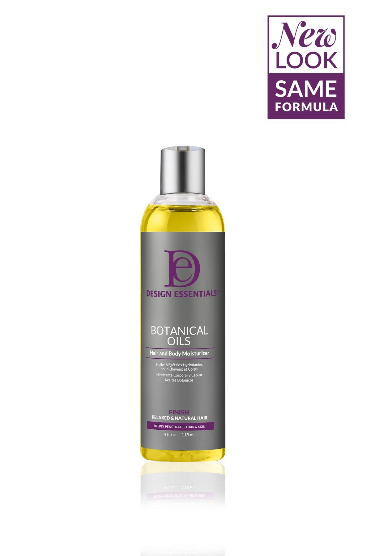 Design Essentials Botanical Oils Hair & Body Moisturizer, For Relaxed & Natural Hair, Lightweight Oil Blend with Botanical Extracts, 4 oz