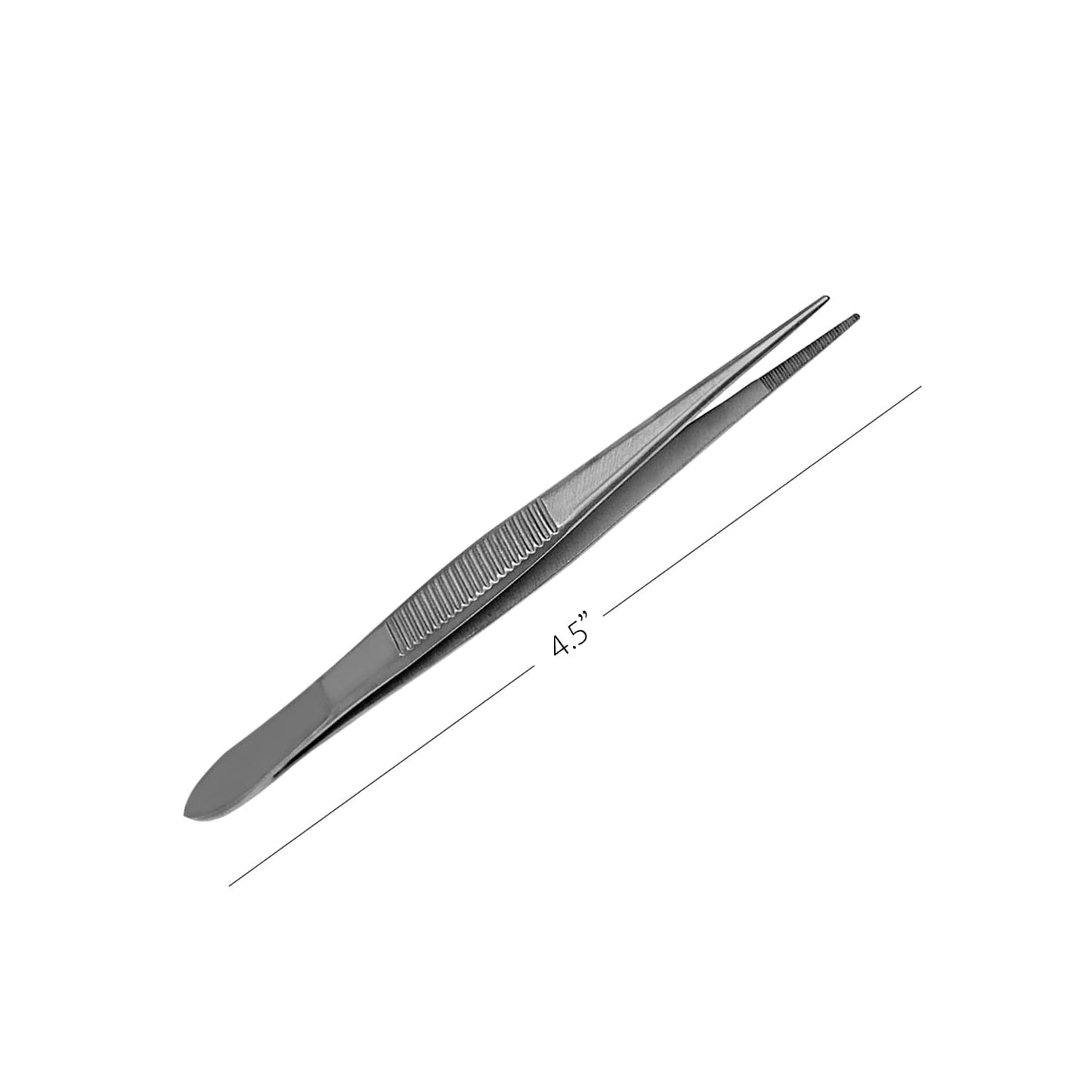 Splinter Forceps - Fine Point - Tweezers Stainless Steel Straight & Curved (Straight 4.50") Beauty and Personal Care SURGICAL ONLINE