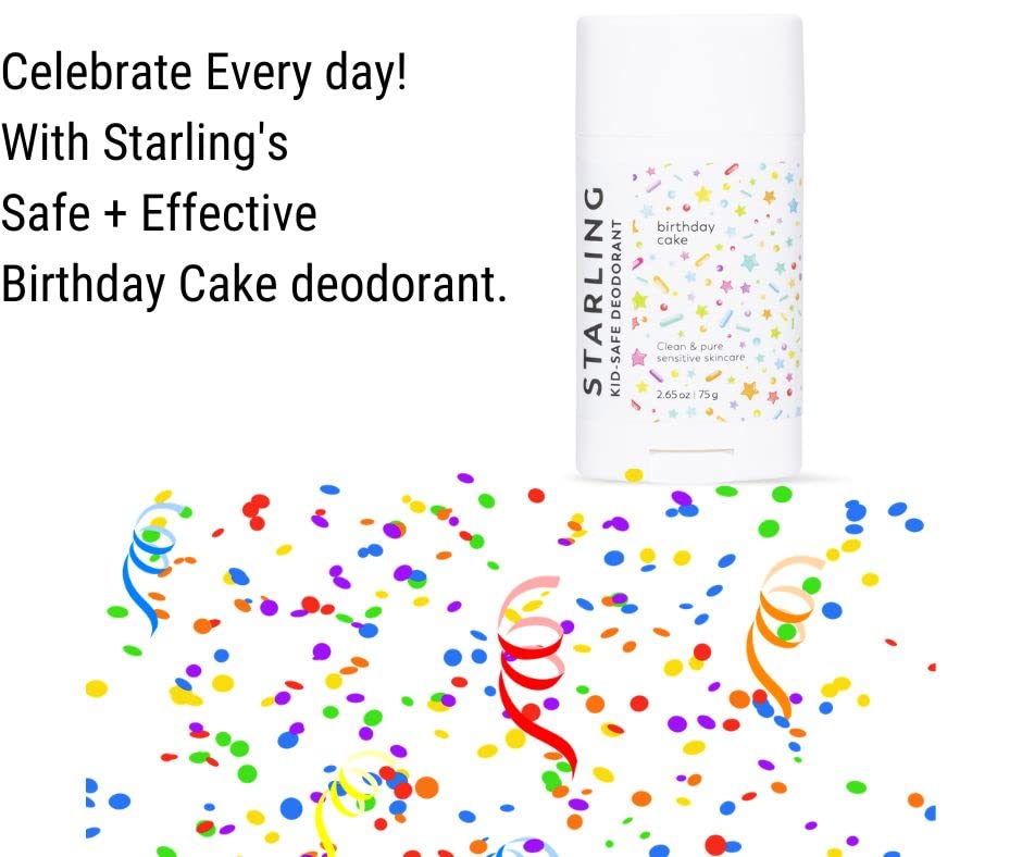 STARLING Skincare All Natural Deodorant for Kids - Aluminum Free Children Soy Free, Nut Gluten No Toxins Teens, Tweens, Boys & Girls Kid Safe Force Beauty and Personal Care Starling Skincare