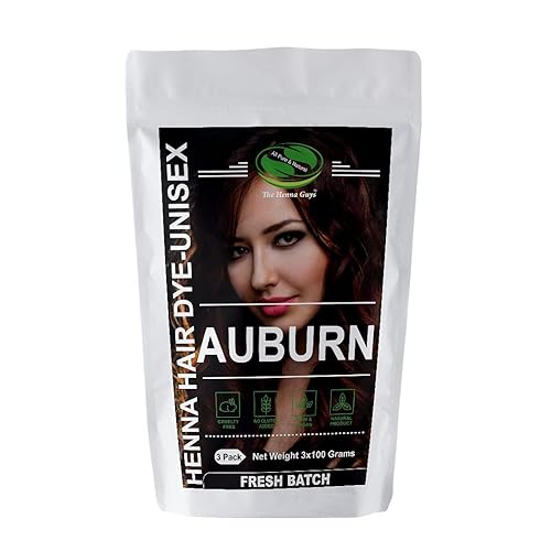 3 Packs Of Auburn Henna Hair & Beard Color/Dye 100 Grams - Natural Hair Color, Plant-based Hair Dye - The Henna Guys Beauty & Personal Care The Henna Guys