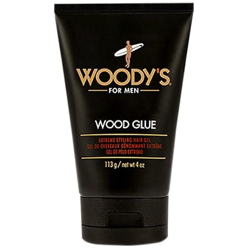 Woody's Wood Glue Extreme Hold Hair Gel for Men - Mens Hair Gel Strong Hold, Non-Flaking, High Shine Styling for All Hairstyles, 4 oz Beauty & Personal Care Woody's