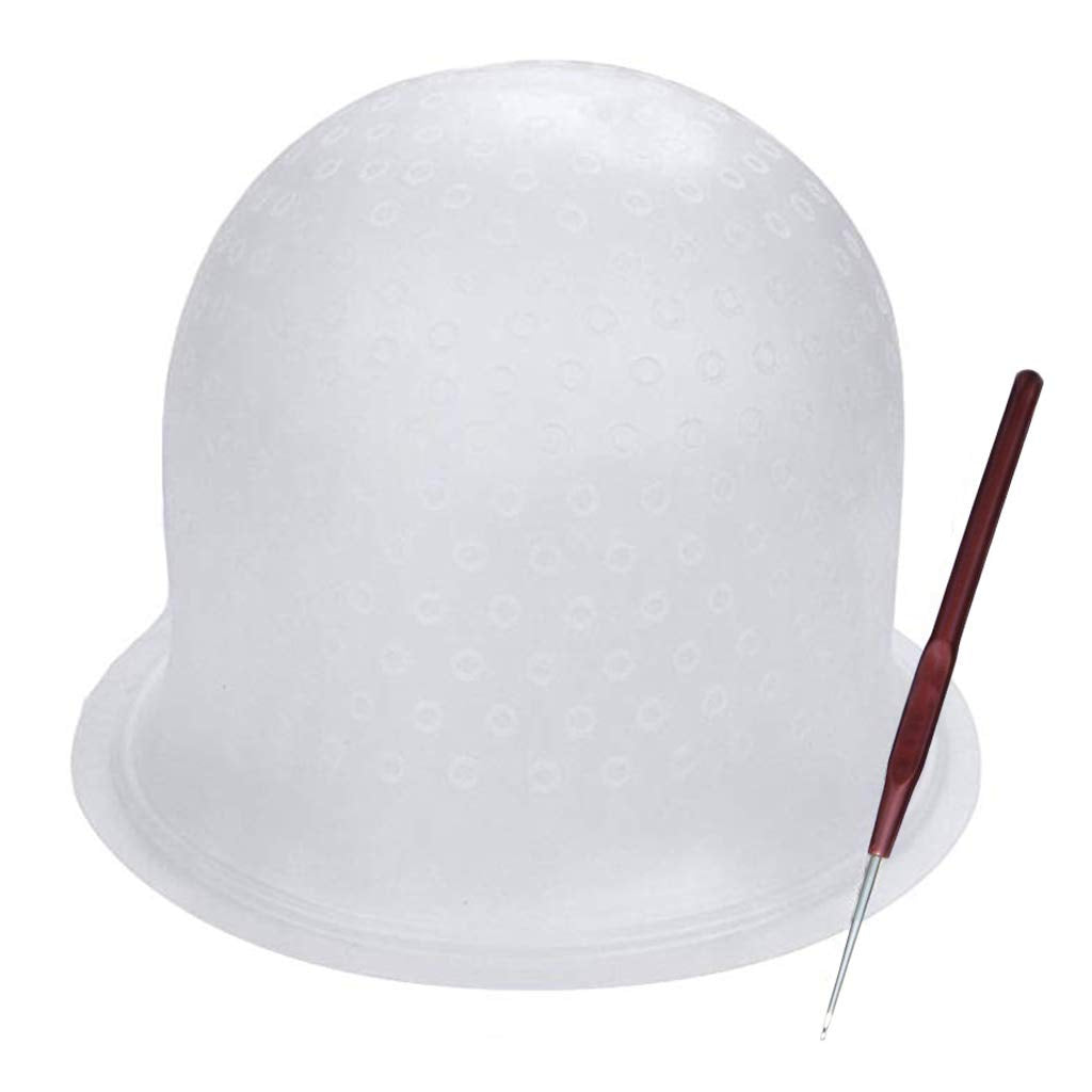 Highlight Caps with Coloring Hair Hook 2 Packs, Frosting Coloring Cap, Professional Salon Silicone Hairdressing Tools Beauty & Personal Care Beikalone