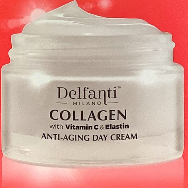 Delfanti-Milano • COLLAGEN with VITAMIN C & ELASTIN • Sculpting & Lifting • Anti-Aging Day Cream • Face and Neck Moisturizer • Made in Italy Beauty & Personal Care Delfanti-Milano