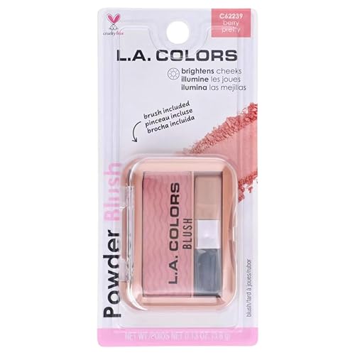 L.A Colors Powder Blush with Applicator, C62239 berry pretty, 0.13 Oz Beauty & Personal Care L.A. COLORS