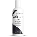 Adore Semi Permanent Hair Color (121 Jet Black) | Vegan & Cruelty-Free Black Hair Dye | No Ammonia, No Peroxide, No Alcohol | 4 Fl Oz Beauty & Personal Care Adore