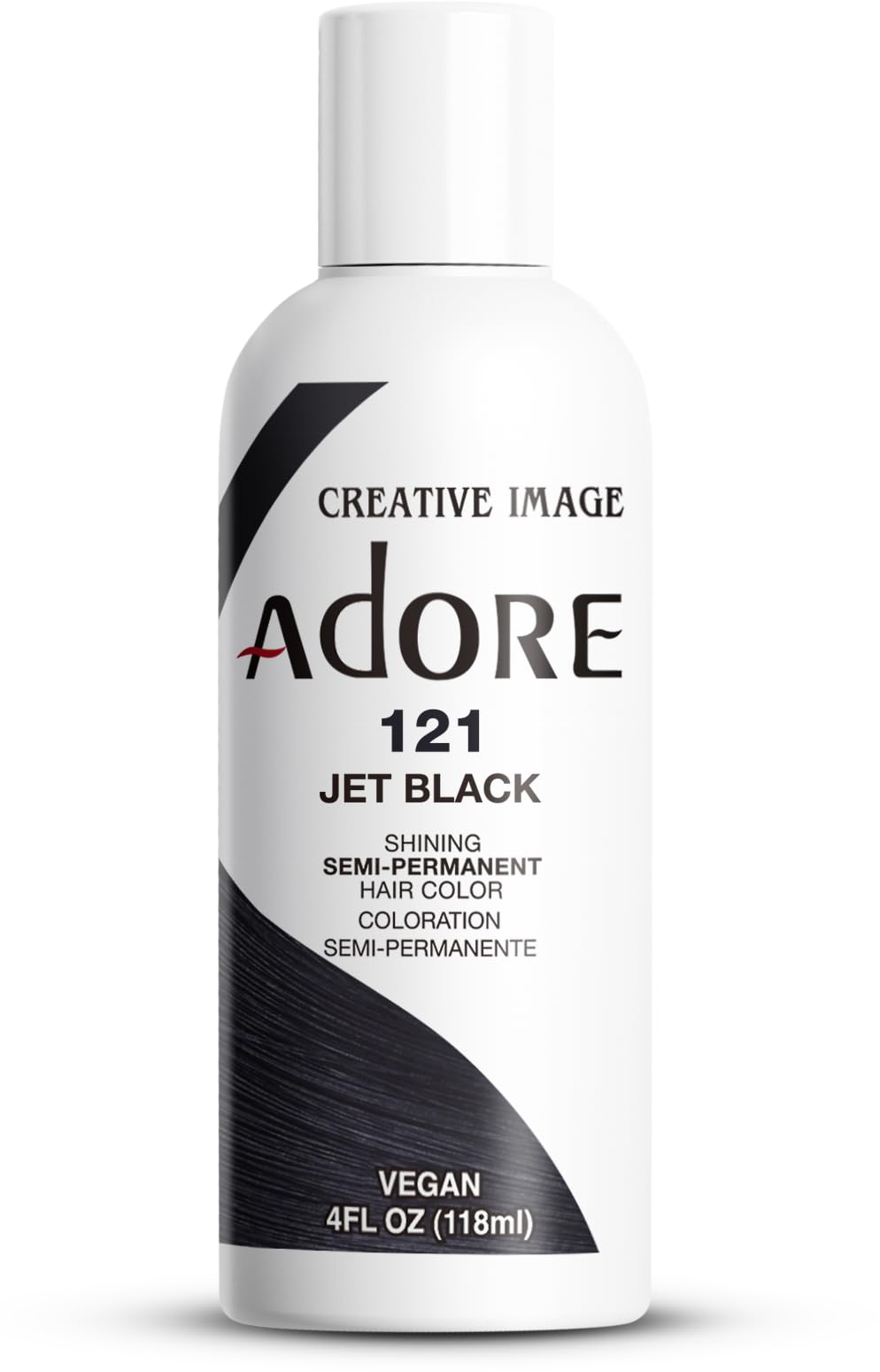 Adore Semi Permanent Hair Color (121 Jet Black) | Vegan & Cruelty-Free Black Hair Dye | No Ammonia, No Peroxide, No Alcohol | 4 Fl Oz Beauty & Personal Care Adore