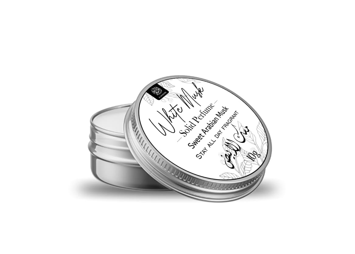AL MASNOON White Musk Solid Perfume - 10g - Arabian Musk Fragrance - Natural Deodorant - Long-Lasting All-Day Scent - Ideal for After Bath - Pack of 1 Beauty and Personal Care al masnoon