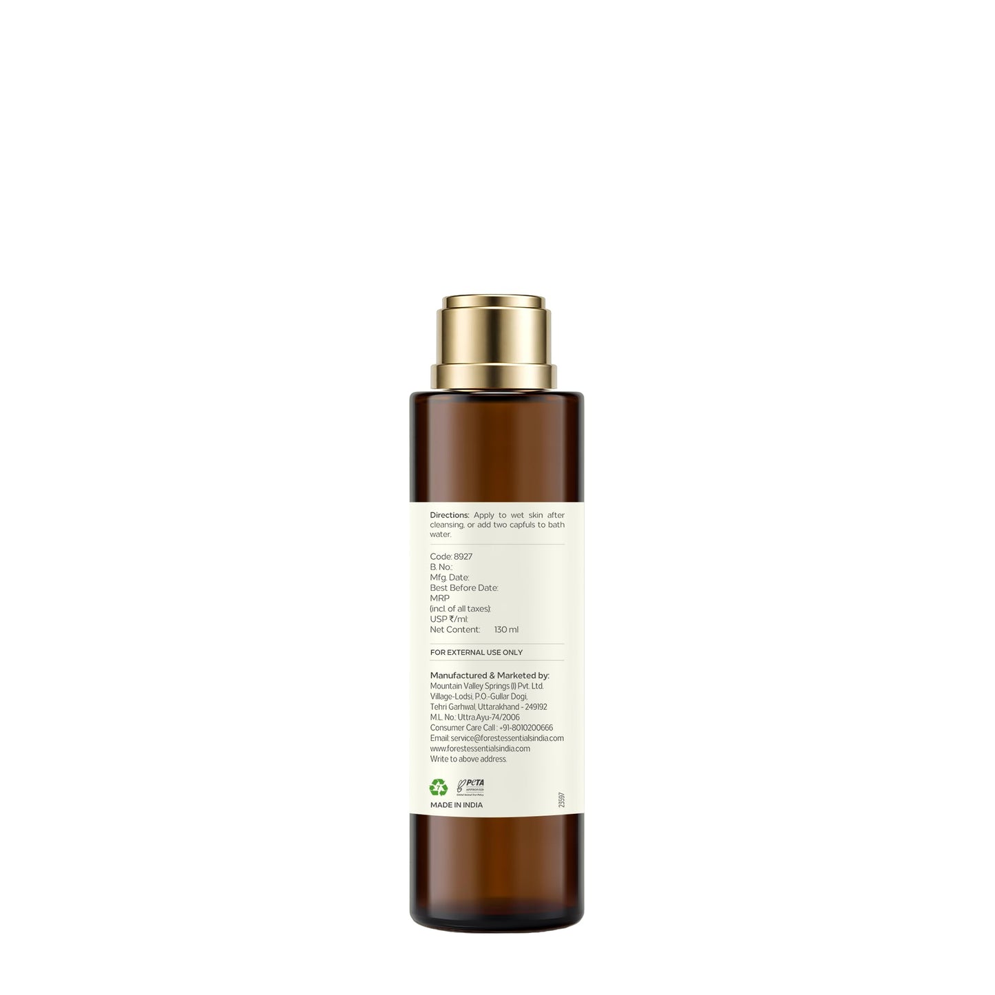 Forest Essentials After Bath Oil Indian Rose Absolute 130ml (Bath Oil) Beauty and Personal Care Forest Essentials