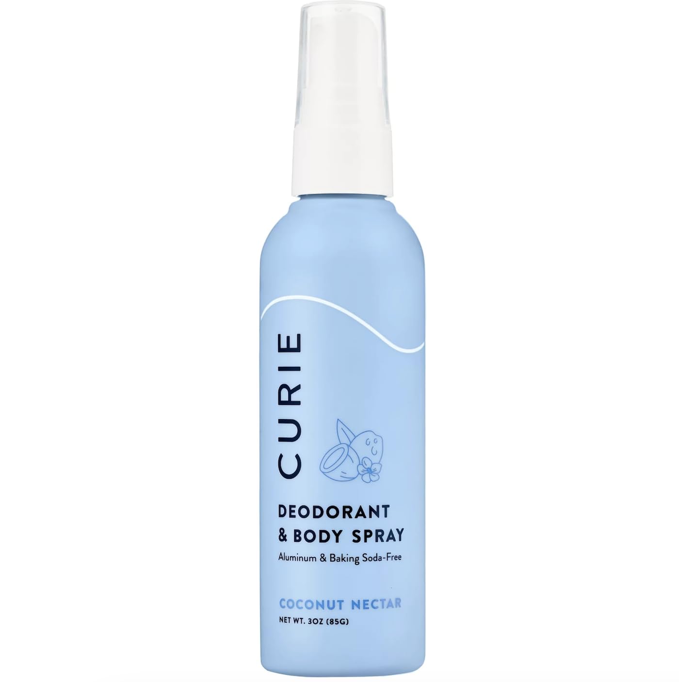Curie Aluminum Free Deodorant - Coconut Nectar Deodorant Spray - Natural Deodorant, Paraben Free, Cruelty Free, Non-Toxic Beauty and Personal Care Curie