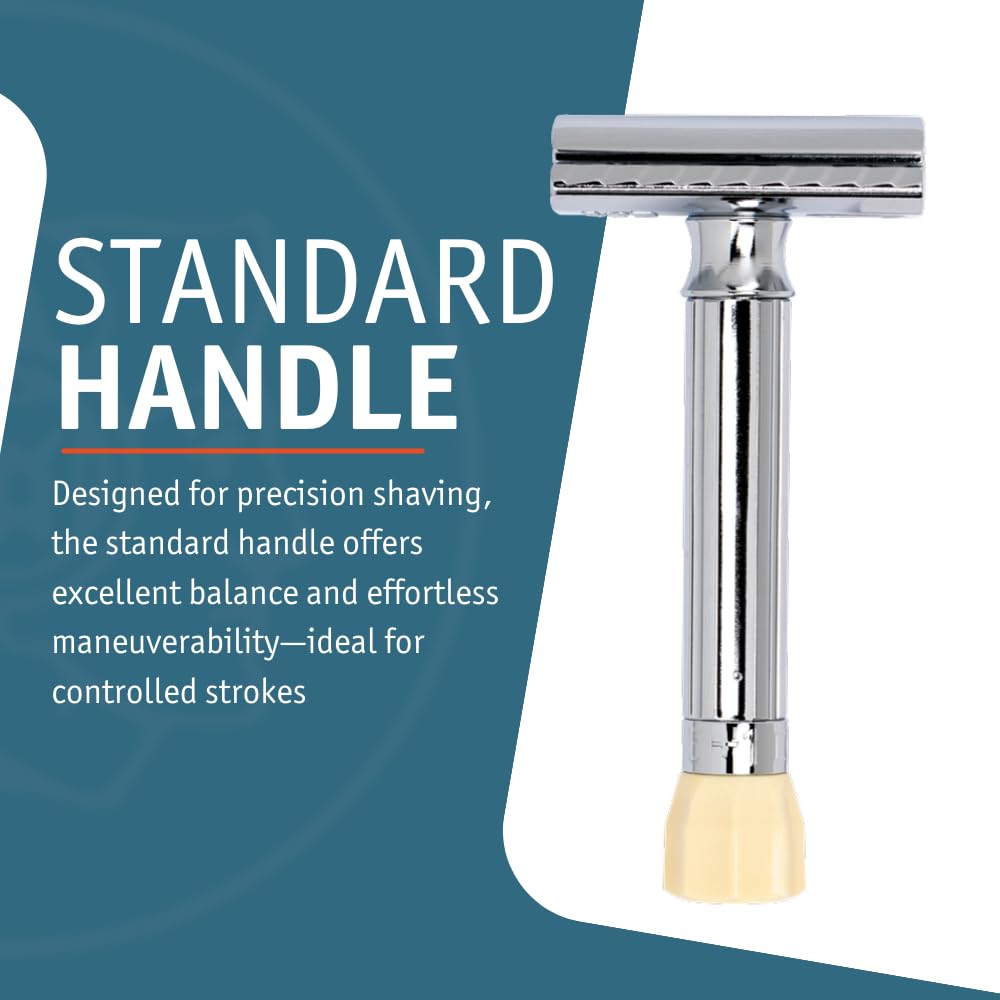 MERKUR Progress 500 Adjustable Double Edge Safety Razor - Standard Handle Adjustable Razor With Dial Made in Germany Plastic-Free Closed Comb Straight Beauty and Personal Care MERKUR