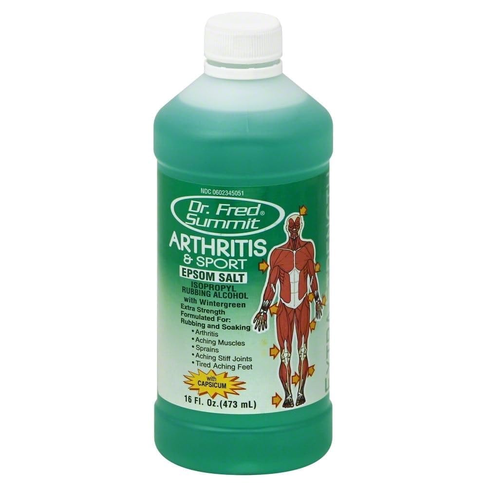 Dr. Fred Summit Epsom Salt rubbing alcohol 16oz (pack of 2) Beauty and Personal Care Dr. Fred Summit MAXRIENY
