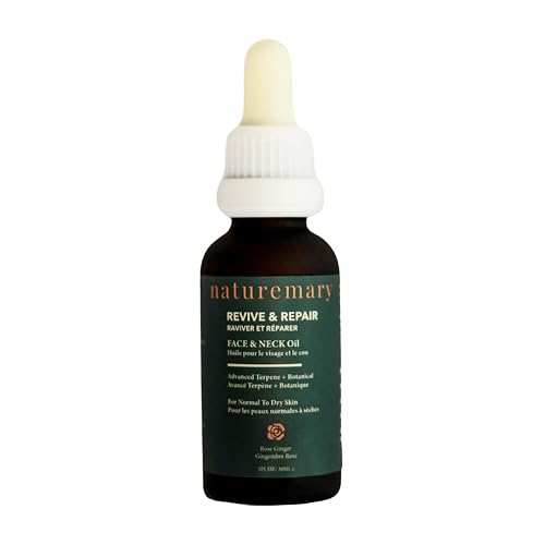 Naturemary Revive and Repair Face and Neck Oil - Hydrating Face Serum - Brightens, Smoothens, and Evens Complexion - Boosts Collagen - 1 oz Beauty & Personal Care Naturemary