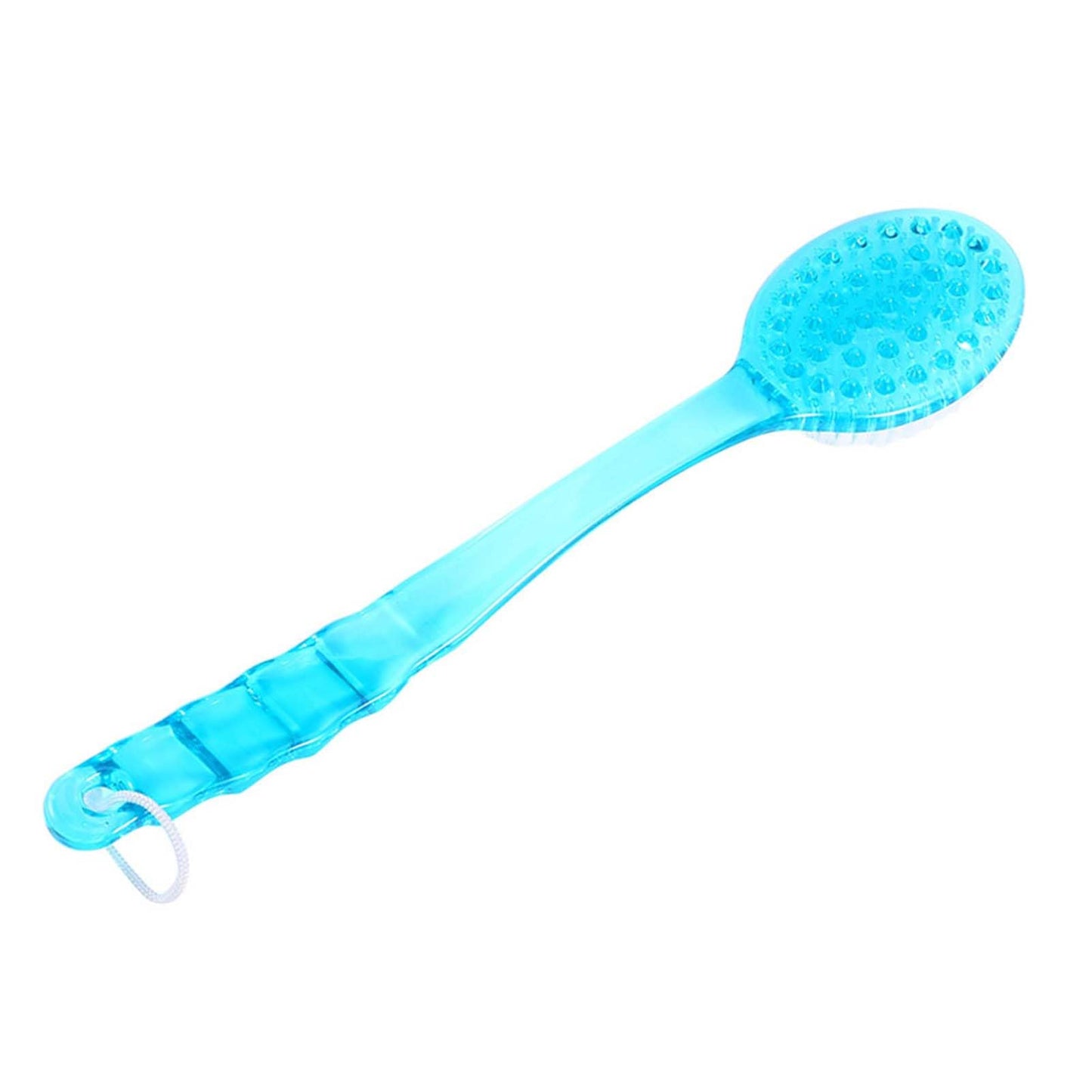 Long Handle Bath Brush, Soft Exfoliating Back Scrubber with Hanging Rope for Shower Bath Plastic Blue 14.17 Inch 1 Pack Beauty and Personal Care Garosa