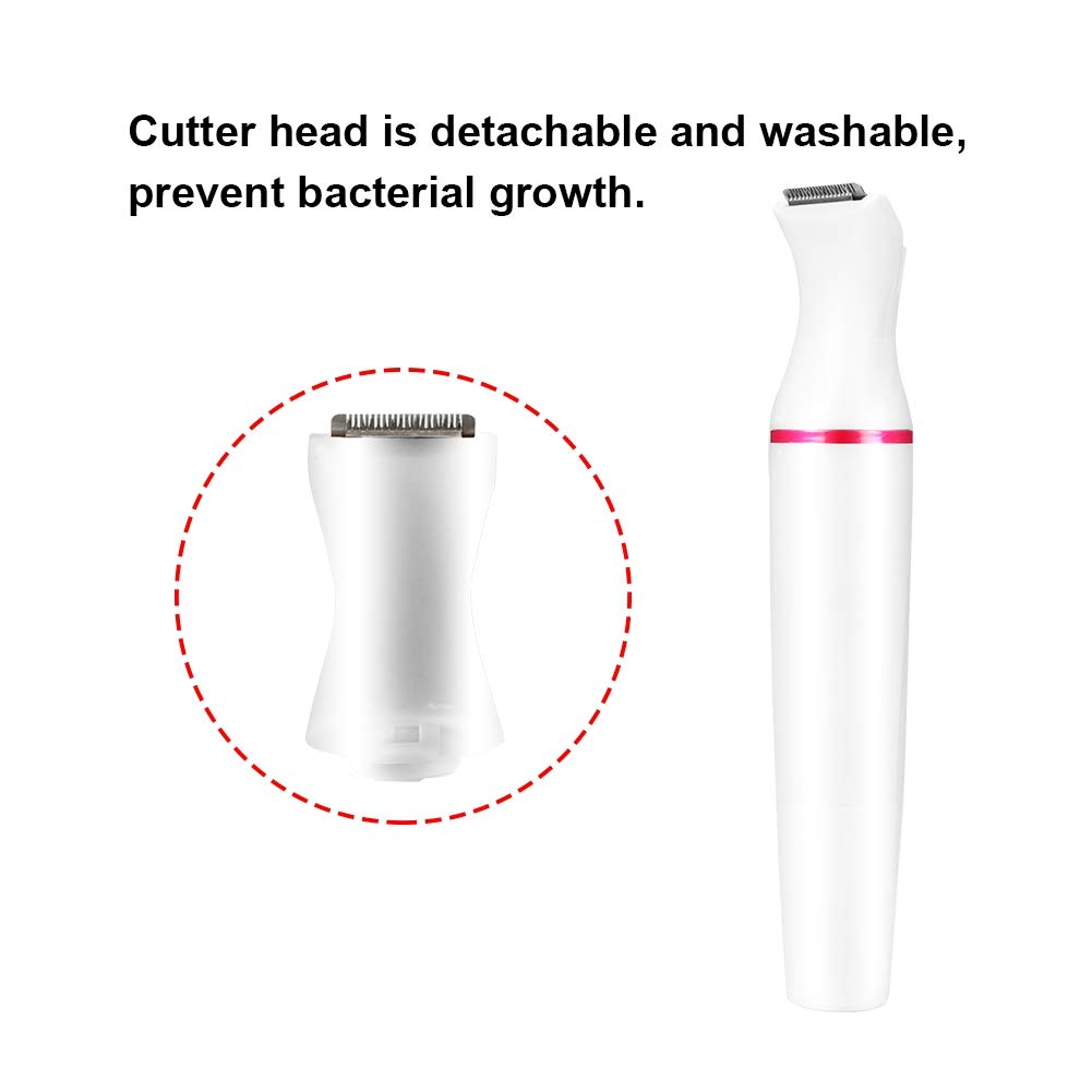 ZJchao 4-in-1 Women Hair Trimmer, Dry&Wet Body Shaver Groomer Nose Eyebrow Bikini Shaver with 4 Replaceable Detachable Cutter Head and Washable Beauty and Personal Care ZJchao