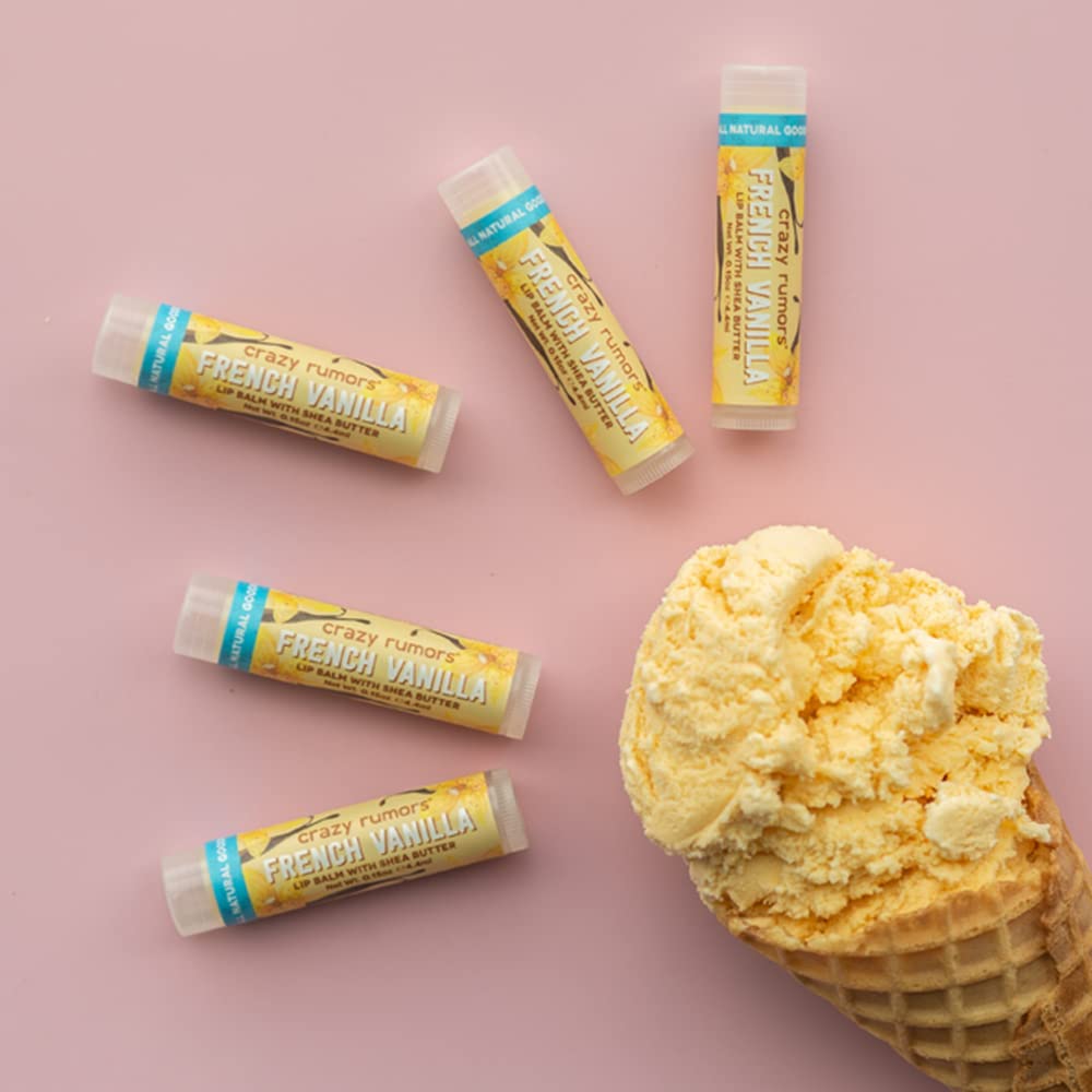 Crazy Rumors French Vanilla Lip Balm. 100% Natural, Vegan, Plant-Based, Made in USA (1-Pack) Beauty and Personal Care Crazy Rumors