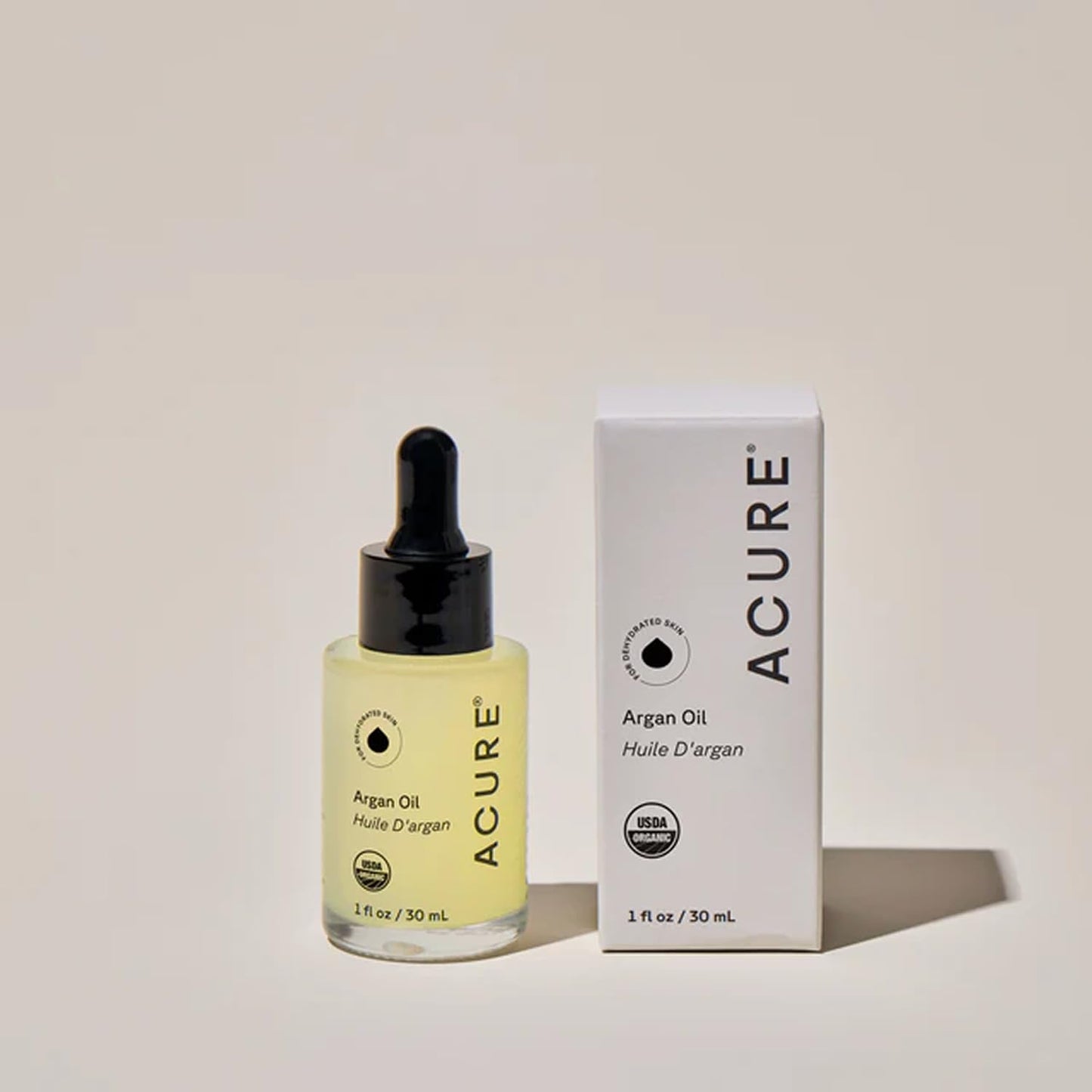 Acure The Essentials Argan Oil - Organic Argan Oil for Hair & Skin, Pure Nourishing Moisture Treatment for Face & Body, Carrier Oil for Essential Beauty & Personal Care Acure