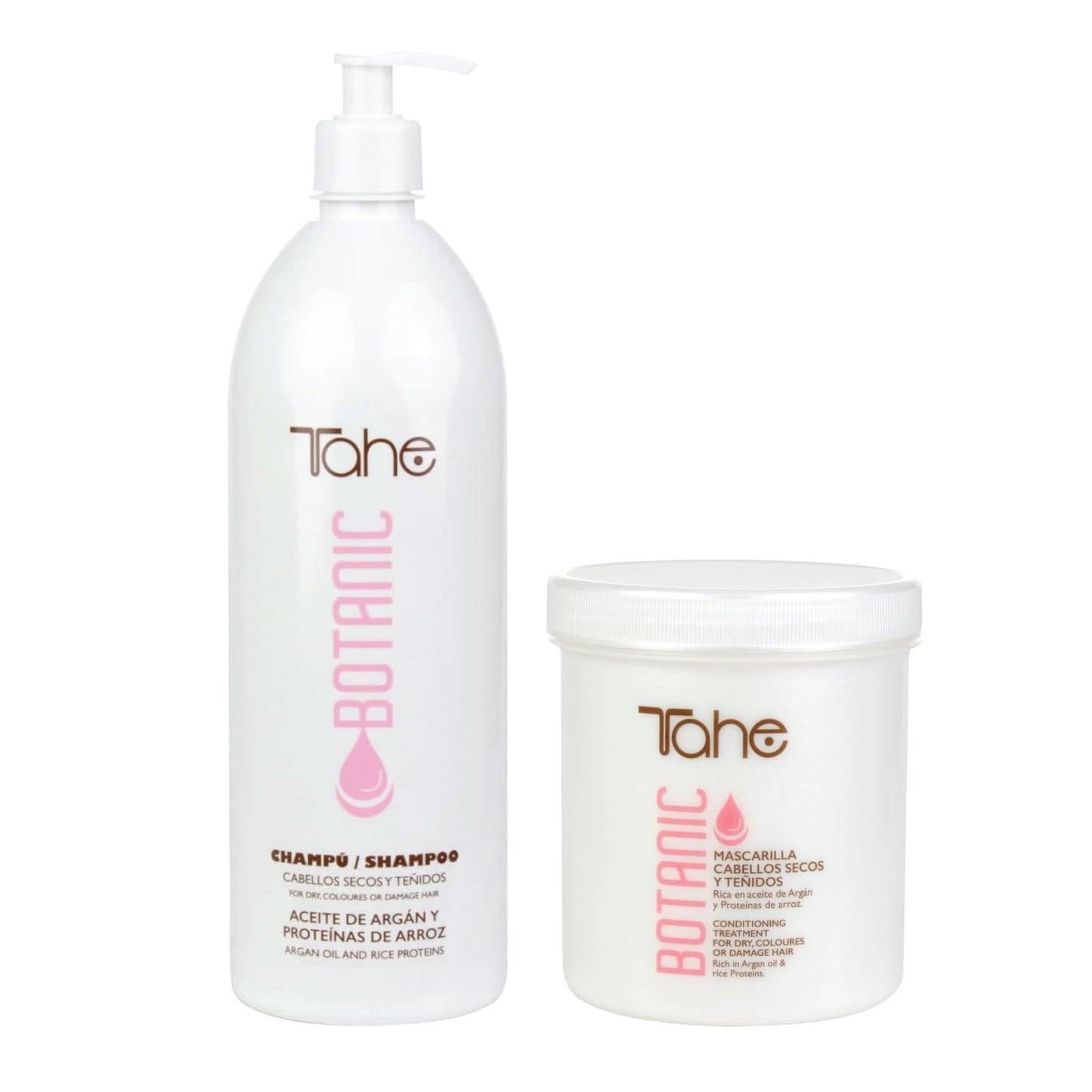 Tahe Botanic Kit - Shampoo 1000ml + Mask 700ml For Colored and Dry Hair Beauty & Personal Care Tahe