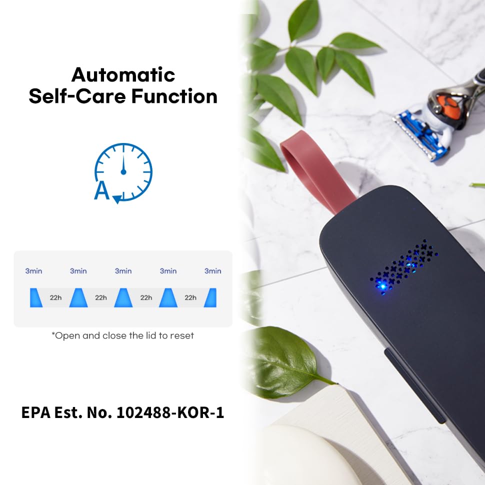 LINK Portable Razor Case UV-C LED Technology & Cleaning Pad L-S101 / Carrying Case Protector / USB Charging Way / Auto Self-Care System Beauty and Personal Care LINK Innovation
