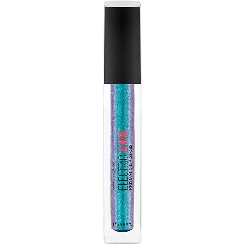 Maybelline New York Lip Studio Electric Shine Prismatic Lip Gloss Makeup, Electric Blue, 0.17 fl. oz. Beauty & Personal Care MAYBELLINE