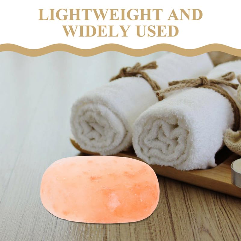 PACKOVE Salt Stones For Massage, Massage Rocks Stones Exfoliating Bath Salt Stones Dead Sea Salt Healing Stone Heated Warmer Stone For Spa Beauty and Personal Care PACKOVE