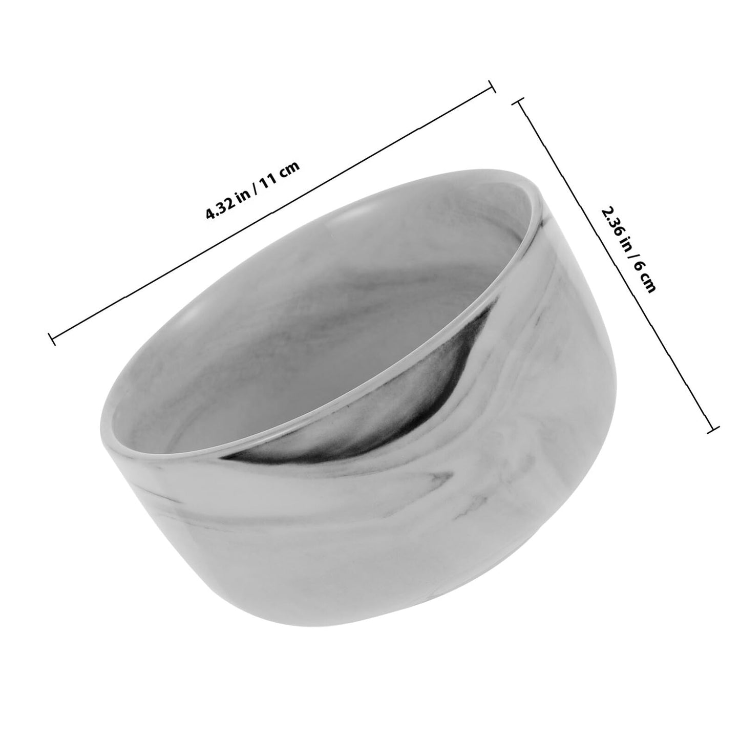 VICASKY Marble Pattern Shaving Soap Bowl for Men Small Deep Porcelain Soap Shaving Bowl Decorative Barber Use Beauty and Personal Care VICASKY