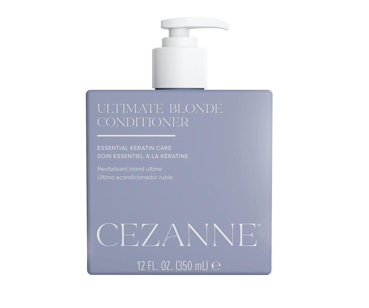 Cezanne Ultimate Blonde Conditioner - Violet Toning & Shine Enhancing, Hydrolyzed Keratin & Quinoa - 12 fl oz