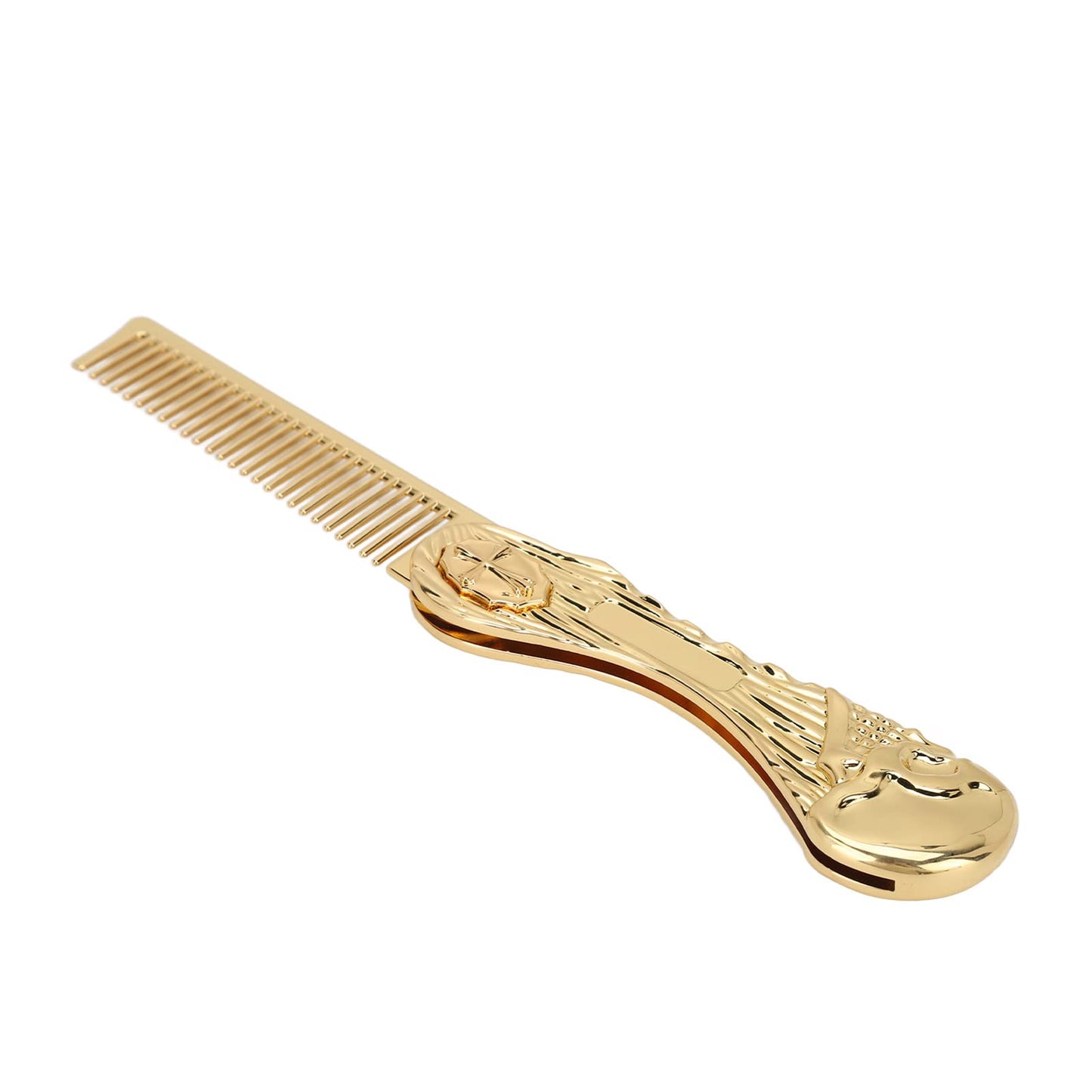 ZJchao Mustache Comb, Beard Comb Folding Foldable Zinc Alloy Prevent Static for Hairdressing (Gold) Beauty and Personal Care ZJchao