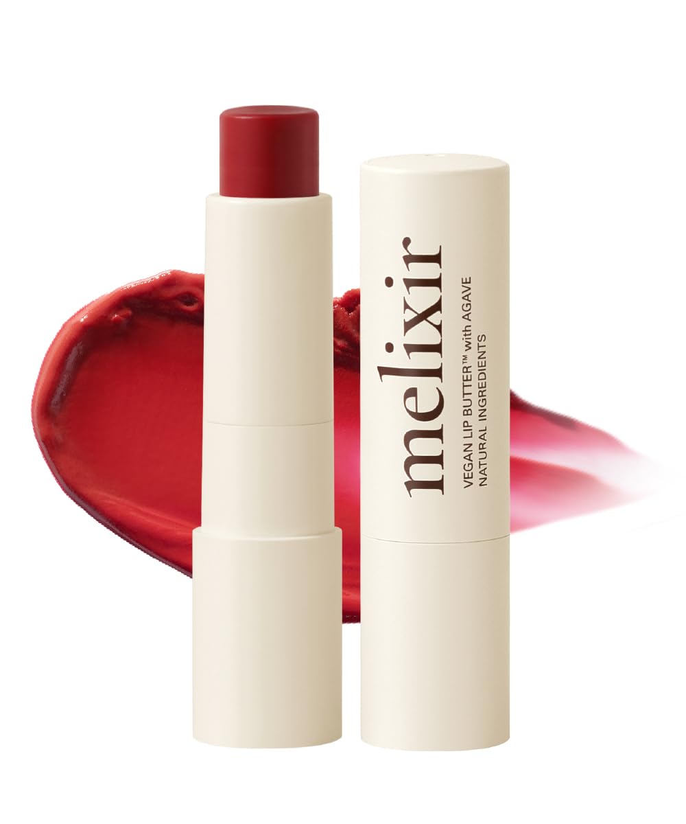 Melixir Vegan Lip Butter (12 Colors), Hydrating Tinted Lip Balm Stick, Bee-Free, Petrolatum-Free, Plant-Based, Moisturizes Dry & Chapped Lips Beauty and Personal Care Melixir