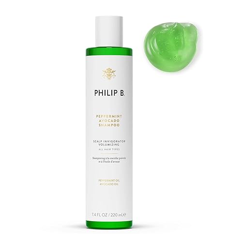PHILIP B Peppermint Avocado Shampoo, 7.4 fl. oz. (220 ml) - Volumizing & Clarifying Shampoo for Dry to Oily Hair and Scalp, Non-Stripping Beauty & Personal Care PHILIP B