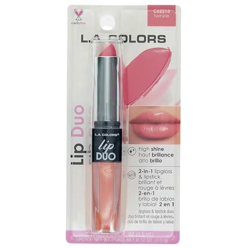 L.A. COLORS Lipgloss & Lipstick Duo, C62213 Twinkle, 0.12 Oz Beauty & Personal Care L.A. COLORS