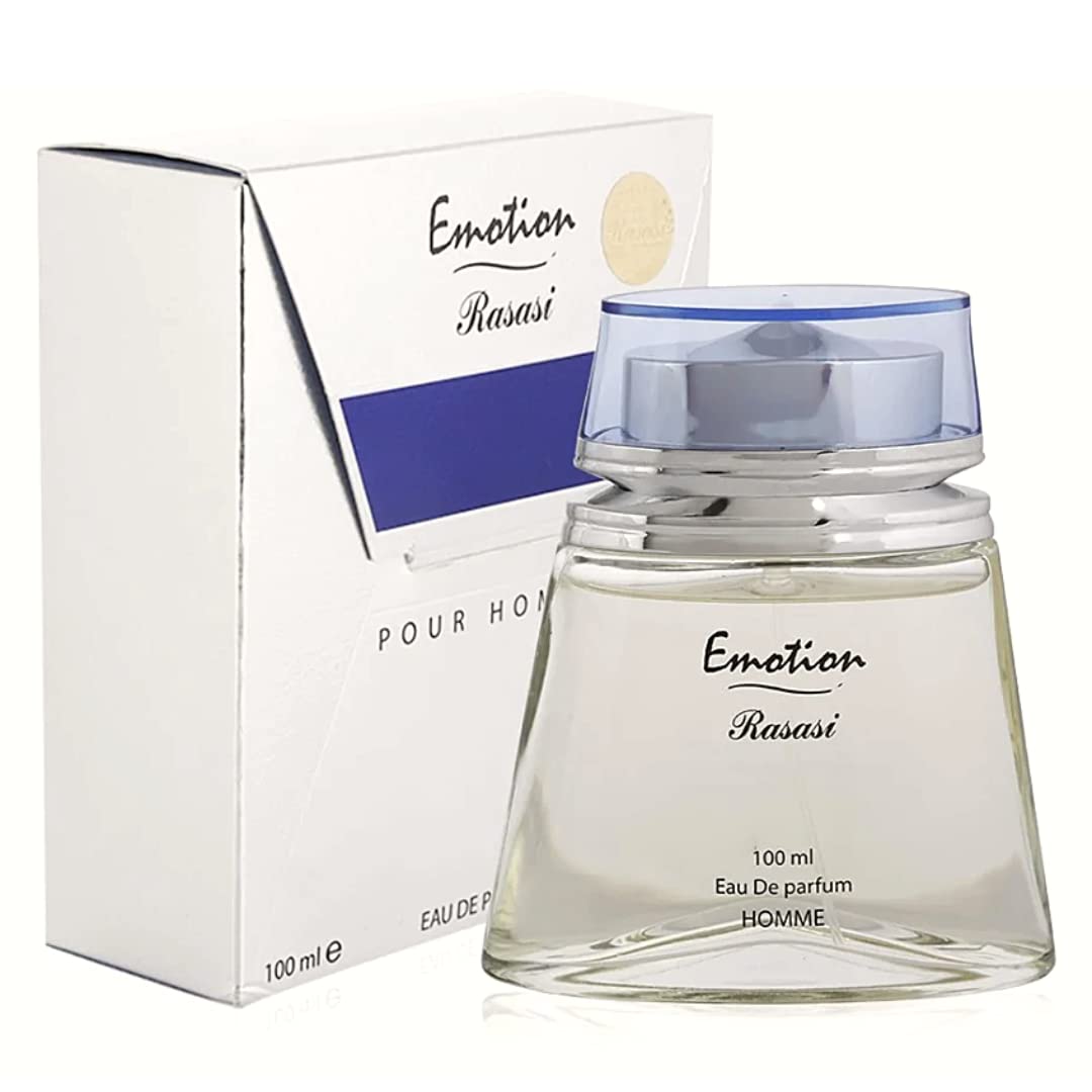 RASASI Emotion for Men EDP - Eau De Parfum 100 ML (3.4 oz) | Middle Eastern | Encaptures Fresh Notes or Bergamot & Orange Blossom in Opening, Floral Beauty & Personal Care RASASI