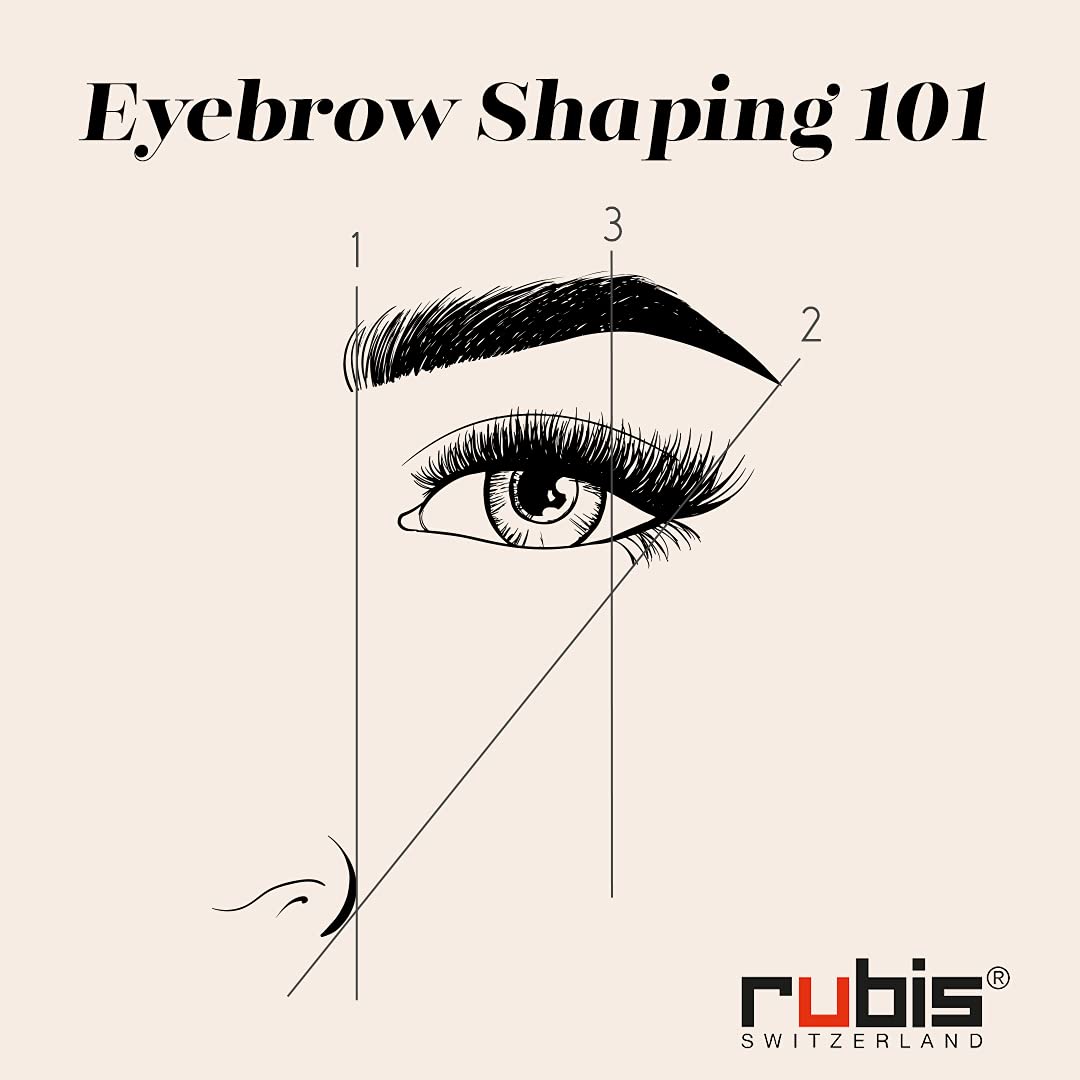 Rubis Classic Stainless Steel Slanted Tweezers for Precise Eyebrows and Hair Removal, 1K104, Made in Switzerland, Black Beauty & Personal Care Rubis