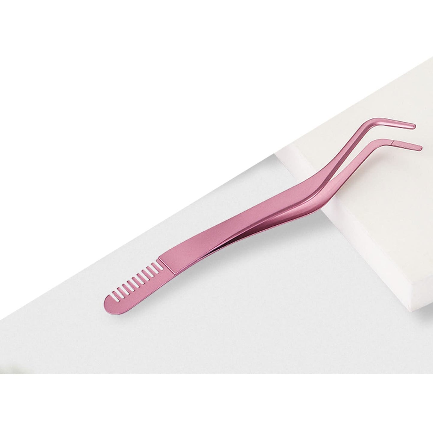 MENGKK Tweezers Stainless Steel False Eyelashes Tweezers Applicator Clip False Eyelashes Wearer with Comb Curved Straight Makeup Tools for Girls Beauty and Personal Care MENGKK