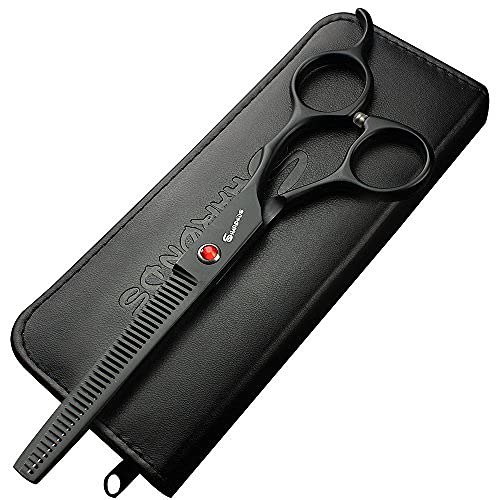 440c high hardness stainless steel black 7-inch cutting salon, professional hairstylist, specialized scissors for cutting thin hair