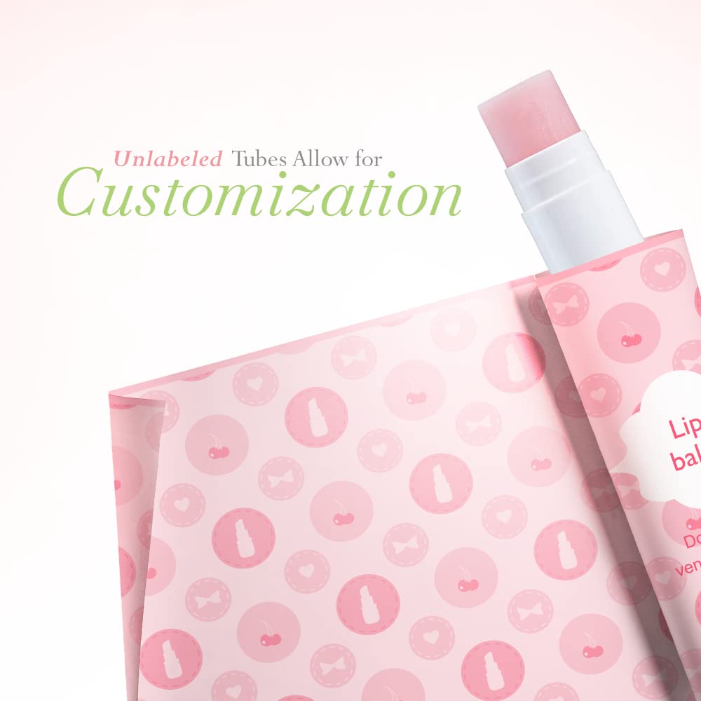 Lip Balm Bulk Unlabeled - Made in USA Bulk Chapstick - Natural Ingredients Vitamin E Shea Butter - Custom Chapstick Bulk For Party & Wedding Favors Beauty & Personal Care Belladonna