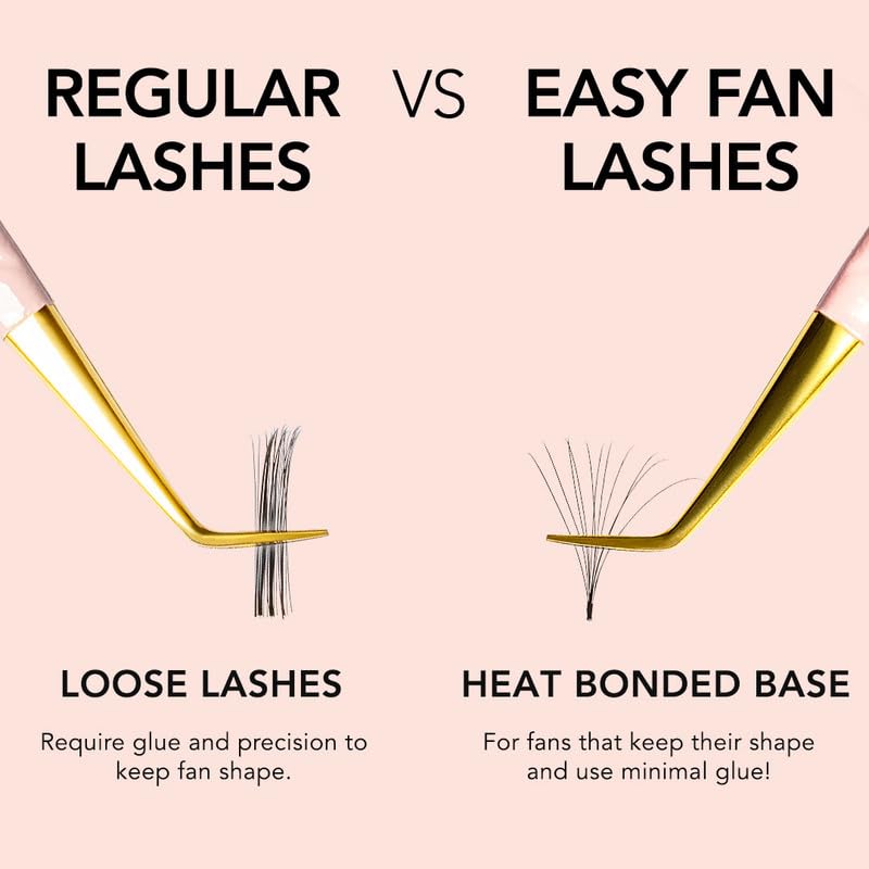 KIARA SKY LASH Premium Cashmere Easy Fan Lash Extensions | Soft Semi-matte natural finish | Fans like Butter | For Professional Eyelash Extensions Use