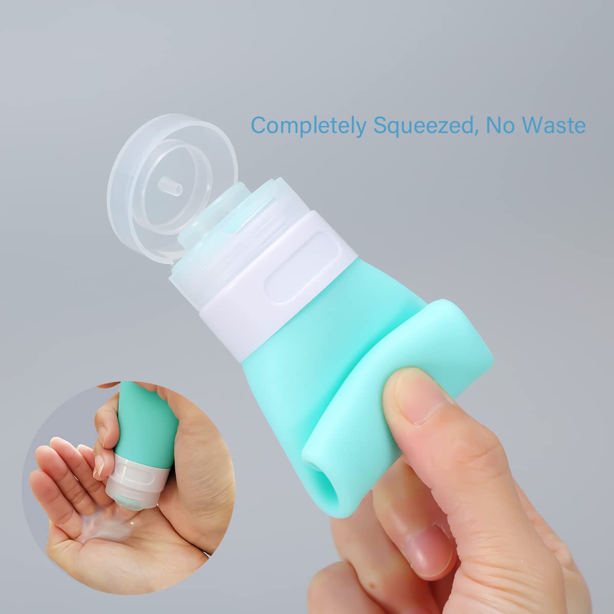2 Pcs Silicone Travel Bottles,1.3oz Leak Proof Refillable Squeeze Containers with Transparent Carry Bag,Small Empty Travel Size Bottles Beauty & Personal Care LUFEVRM