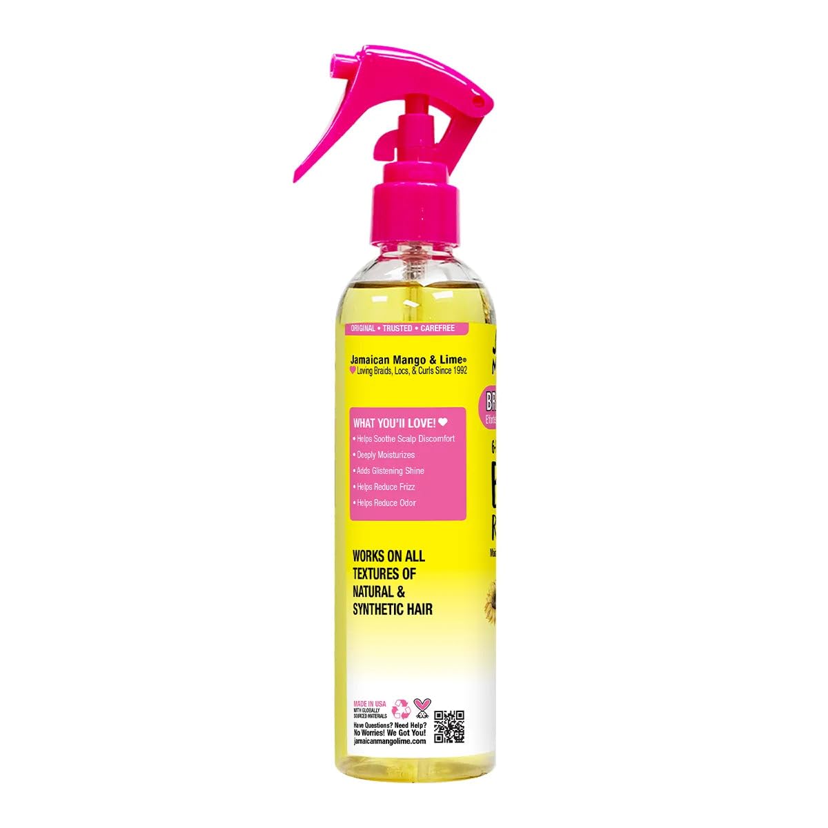 Jamaican Mango & Lime Braids Your Way 6-in-1 Braid Refresher Spray - Scalp Mist for Braids, Locs & Twists - Anti-Itch, Odor Eliminator & Shine Spray Beauty & Personal Care Jamaican Mango & Lime