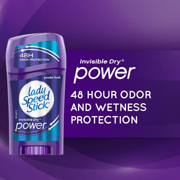 Lady Speed Stick Deodorant 2.3 Ounce Powder Fresh Invisible Dry (65ml) (3 Pack) Beauty and Personal Care Lady Speed Stick